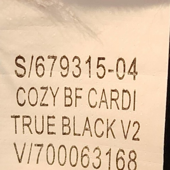 GAP Open Front Knit Long Tunic True Black Sweater Cardigan Size Medium - Picture 6 of 6